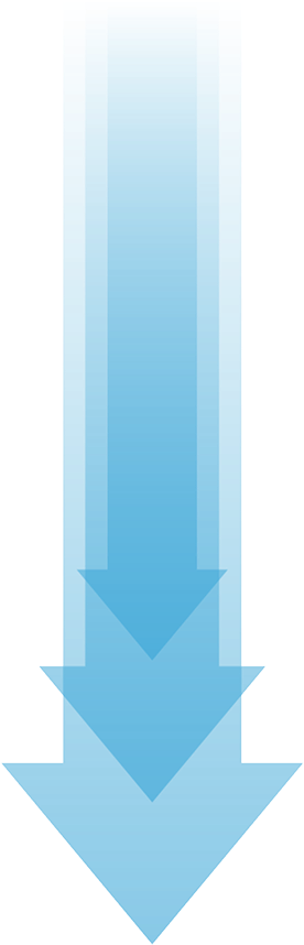 Flèche bleue qui pointe vers le bas