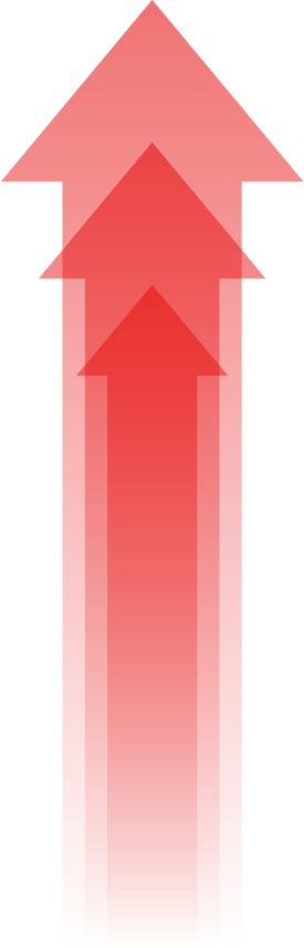 Flèche rouge qui pointe vers le haut 