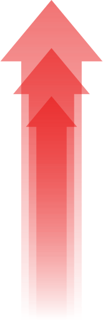 Flèche rouge qui pointe vers le haut 