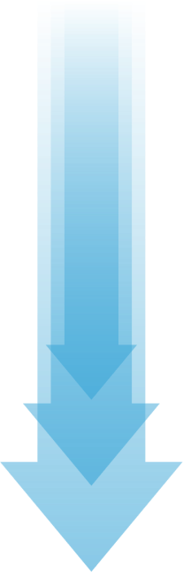 Flèche bleue qui pointe vers le bas